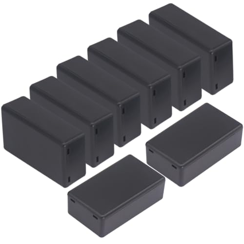 Zulkit 12Pcs Project Boxes ABS Plastic Electrical Project Case Power Junction Box Black 2.8 x 1.7 x 0.91 Inch (72 x 42 x 23mm) - color: 12 PCS, size: 2.8" x 1.7" x 0.91"