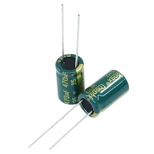 Hordion 20PCS 35V 470UF Electrolytic Capacitor, 0.39x0.67in High Frequency - style: 35V 470UF