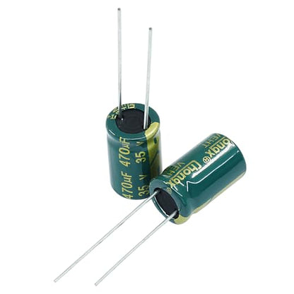 Hordion 20PCS 35V 470UF Electrolytic Capacitor, 0.39x0.67in High Frequency - style: 35V 470UF