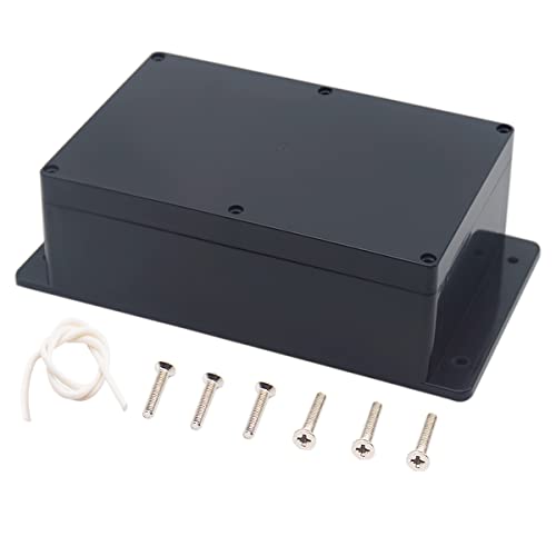 Junction Box, Zulkit Project Box Waterproof Dustproof IP65 ABS Universal Electrical Boxes Enclosure with Fixed Ear Black 9.06 x 5.91 x 3.35 inch (230 x 150 x 85 mm)(Pack of 1) - size: 9.06" x 5.91" x 3.35"(Pack of 1)