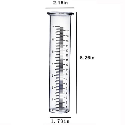 BIUWING Plastic rain Gauge Replacement Tube, 7'' Capacity rain gauges Tubes for Yard Garden Outdoor Home, Best Rated, No Frost Freeze Crack, Not Fragile (2 pcs) - color: 2 Pcs Plastic Rain Gauge Replacement Tube