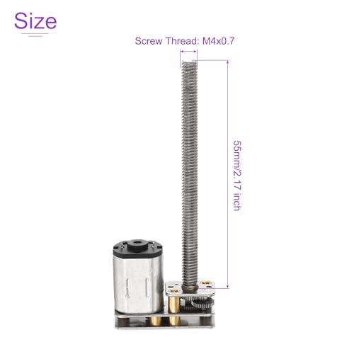 DMiotech 6V 30RPM Rated Torque 12 Output Shaft Length 55mm Micro DC Speed Reduction Motors Mini Metal Gearbox Motor for RC Car Robots Model DIY RC Toys Engine - style: 30RPM