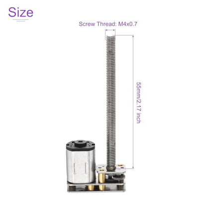 DMiotech 6V 30RPM Rated Torque 12 Output Shaft Length 55mm Micro DC Speed Reduction Motors Mini Metal Gearbox Motor for RC Car Robots Model DIY RC Toys Engine - style: 30RPM