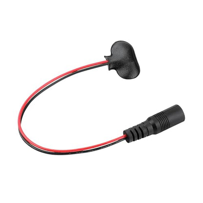 9v Battery Eliminator Snap Connector Conversion Adapter to 5.5mm Female DC Barrel Jack Connection Only - Replace 9-Volt Batteries