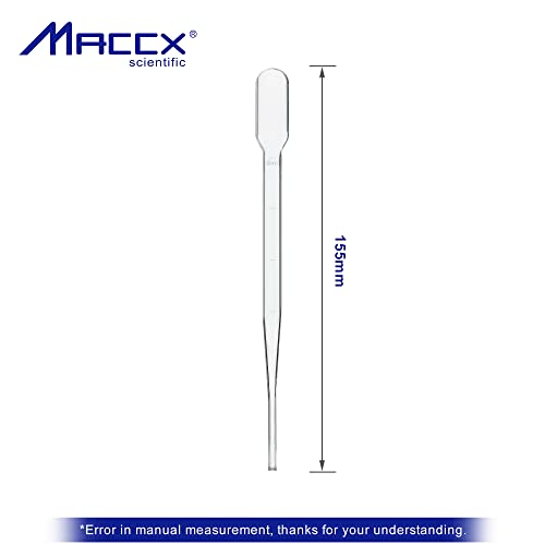 100pcs Sterile Transfer Pipettes, Vol. 5ml, 2ml Graduated, 155mm Long, Essential Oils Pipettes, Low-Density Polyethylene Material, Individual Peel-Pack, TPP5155-100 - style: Vol.5ml