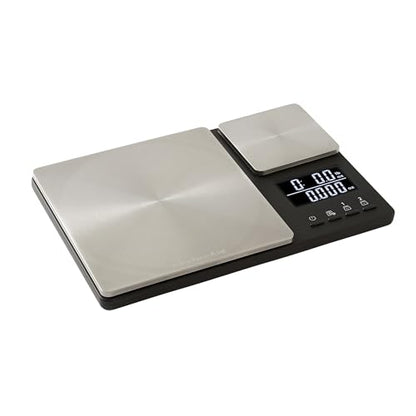 KitchenAid KQ909 Dual Platform Digital Kitchen and Food Scale, 11 pound capacity and Precision 16oz capacity, Black with Stainless Steel - color: Black