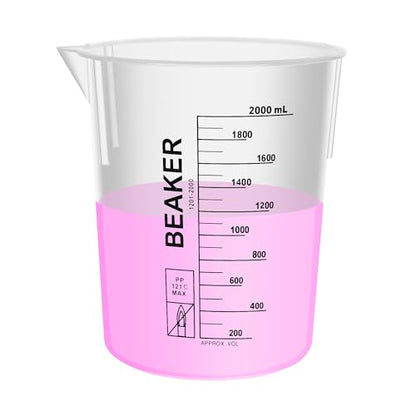 2000ml Autoclavable Stackable Plastic Beakers, LVB017 - style: 1pcs of 2000ml