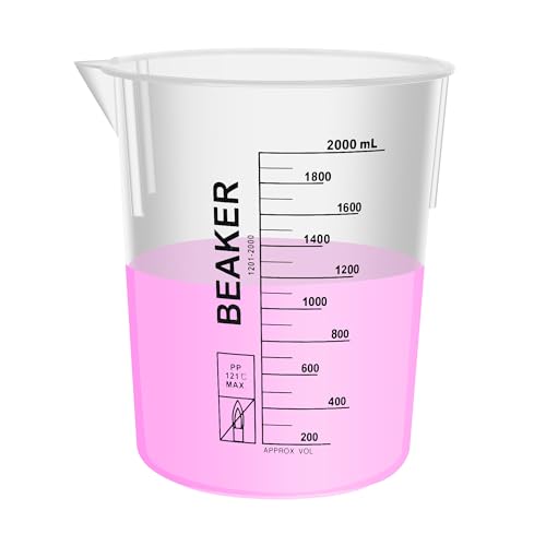 2000ml Autoclavable Stackable Plastic Beakers, LVB017 - style: 1pcs of 2000ml