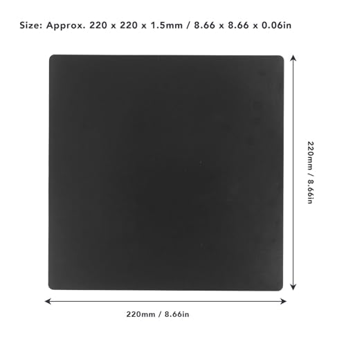3D Printer Magnetic Build Plate, 220x220mm PEI Surface Flexible Rubber Base, High Temperature Hotbed Sticker Compatible with A8 A6 ET4 LONGER LK4 Series