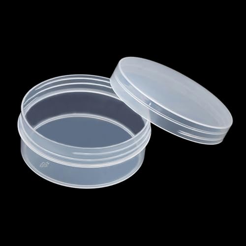12 Pcs 4.05 oz Round Plastic Containers 3.31 x 1.38 Inch (DxH), Bead Organizers with Lid for Beads Cards and Other Craft Accessories - size: 120 ml (3.31" x 1.38")