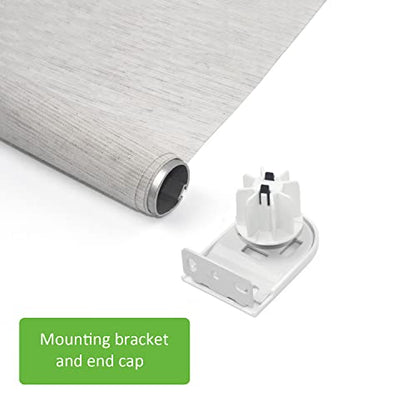 Rollerhouses Roller Shade Brackets with Mechanism Roller Shade Clutch+Skyline Mounting Brackets + End Plug for 1 1/4" Tube, White - style: 1-1/4 Inch(32mm) Shade tube with Clutch Drive
