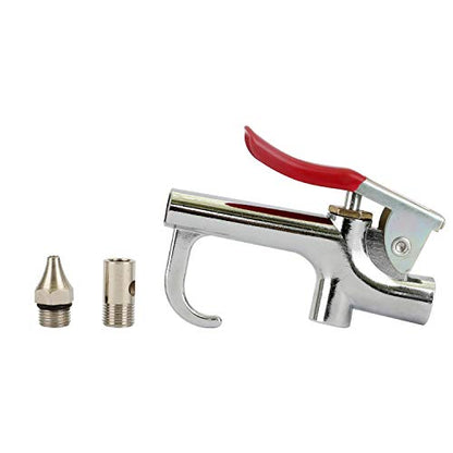 Heavy Duty Air Seat Blow Gun Kit for Truck, 1/4 Inch × 11.5 Feet PU Coil Air Hose, Lever Air Blow Gun with 2 Tips