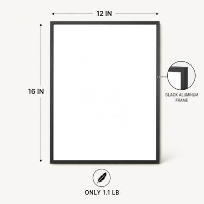 Magnetic Dry Erase Board 12 x 16 Inch with Foldable Stand, 2 Markers & Magnetic Eraser, Portable Black Whiteboard for Wall Mount or Tabletop Use - style: Black Stand