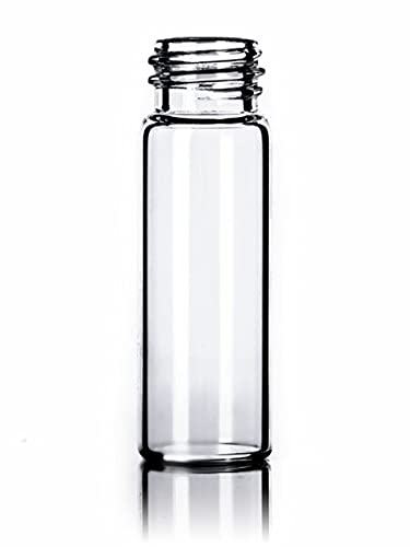 144 PCS, 17mm X 60mm [2 Dram, 8ml] Clear Glass Vials with Plastic Cone Liner Cap