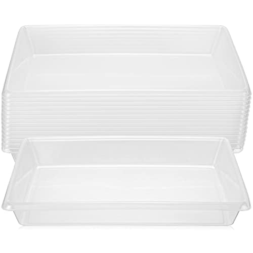 Maitys 15 Pcs Large Activity Plastic Art Trays for Kids Crafts, Clear - color: Clear