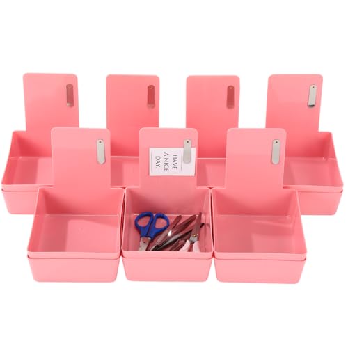 Tioncy 14 Pack Dental Lab Pans, Medium with Steel Clip, Pink - color: Pink
