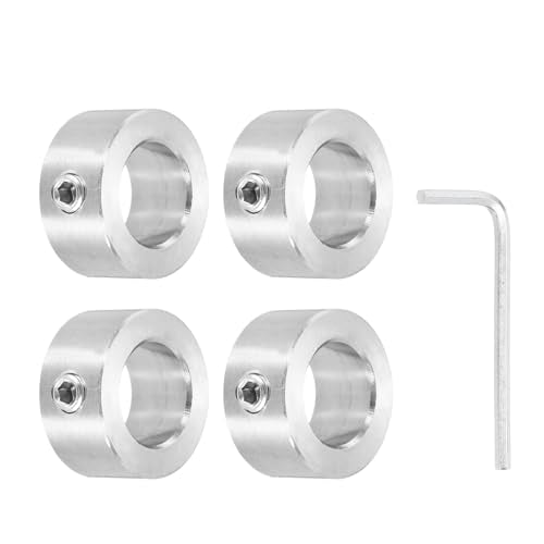 MECCANIXITY 4Pcs Shaft Collars 15mm Bore 1 Screw 25mm OD 12mm Thick - size: 15mm ID 25mm OD 12mm H with 1 Screw