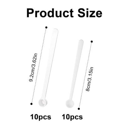 Mini Measuring Spoons 0.15ml/0.25ml, 20 Pack, Long Handle for Powders