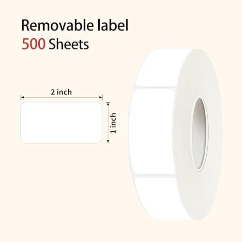 500PCS Blank Removable Labels, Blank Removable Freezer Labels Water Oil Resistant with Perforation Line for Food Containers Jars Pantry Organization (Each Measures 1x 2 inch) - color: White, size: 1 x 2 Inch