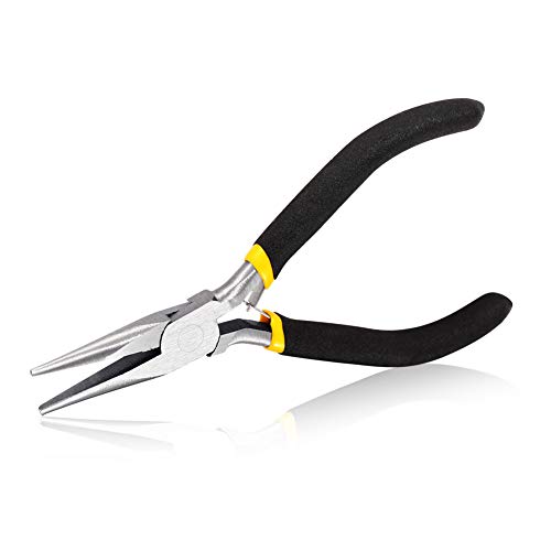 SPEEDWOX Long Nose Pliers 5 Inches Mini Fine Chain Nose Pliers for Hard to Reach Confined Areas Smooth Jaws for Grasping Small Objects Jewelry Making Repairing Beading DIY Tools - size: Long Nose Pliers