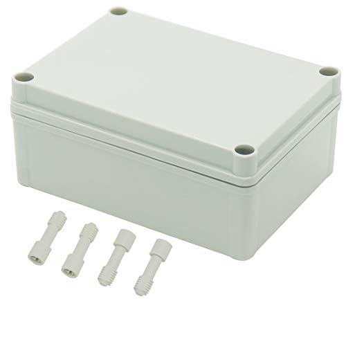 Zulkit Junction Box ABS Plastic Dustproof Waterproof IP67 Junction Boxes Universal Electrical Project Enclosure DIY Electronic Project Box Grey 6.89 x 4.92 x 2.95 inch (175 x 125 x 75 mm) - size: 6.89" x 4.92" x 2.95"
