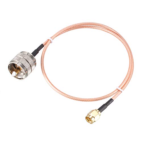 uxcell SMA Male to UHF PL-259 Male RG316 RF Coaxial Coax Cable 1.5 Ft - size: 1.5 Feet