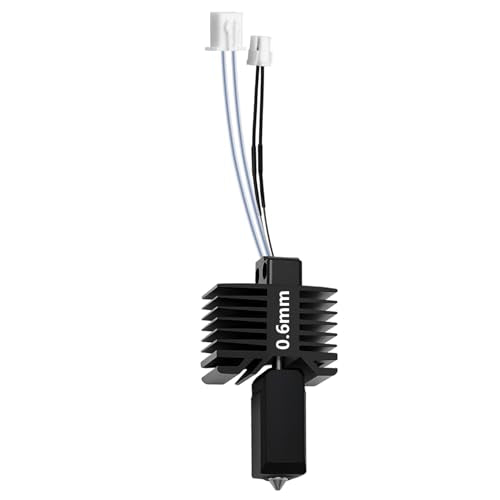 【Upgraded All-Metal Hotend】0.6mm Hardened Steel Nozzle Hotend Assembly for Bambu Lab X1/X1C Printers, 24V 48W Ceramic Heater with High-Temp Thermistor, Replacement Hotend for X1C 3D Printers - size: 0.6mm, style: X1 Series