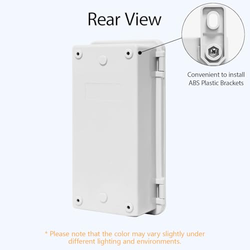 Junction Box ABS Plastic IP65 Waterproof Dustproof Universal Electrical Enclosure Hinged Shell Outdoor and Indoor Usage Project Box, 7.9"x 3.9"x 2.7"(200x100x70mm), Grey - size: 7.9" x 3.9"x 2.7" (1pc)