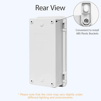 Junction Box ABS Plastic IP65 Waterproof Dustproof Universal Electrical Enclosure Hinged Shell Outdoor and Indoor Usage Project Box, 7.9"x 3.9"x 2.7"(200x100x70mm), Grey - size: 7.9" x 3.9"x 2.7" (1pc)