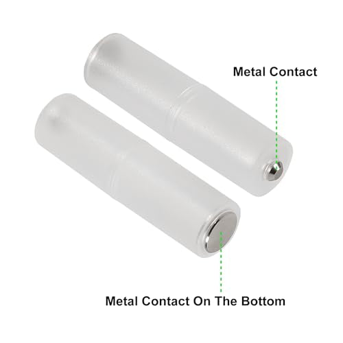 DORHEA 15Pcs AAA to AA Battery Adapter Converter AAA to AA Battery Holder Transparent Cases AAA to AA Adapter with Metal Contacts on Bottom for Battery Converter AAA to AA - color: AAA to AA