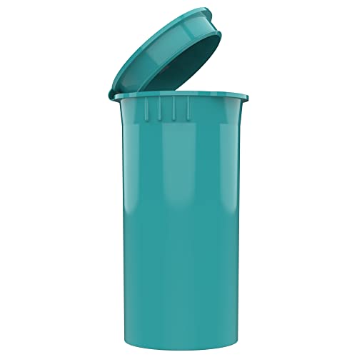 Dragon Chewer 13 Dram CR Plastic Packaging Pop Top Containers - Child Resistant Travel Holder Vial Bottles - 315 qty (Aqua) - color: Aqua