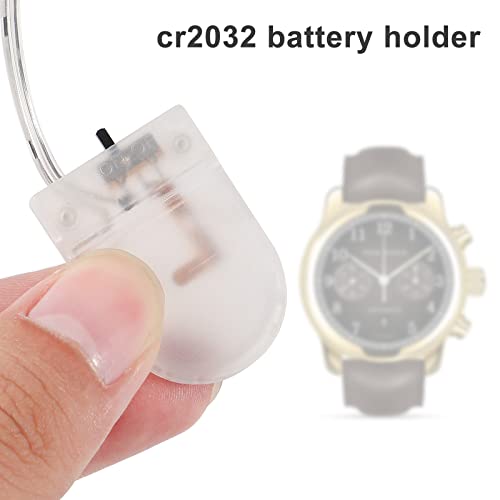 Alinan 5pcs Button Battery Holder Coin Cell Battery Holder with Switch CR2032 1 X 3V Battery Holder Battery Storage Boxes Cover with Wires On ON-Off Switch Socket Container (Clear) - color: Clear