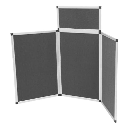 DYNAMI 70.9in Large Trifold Poster Board,360‑Degree Rotatable (Gray)