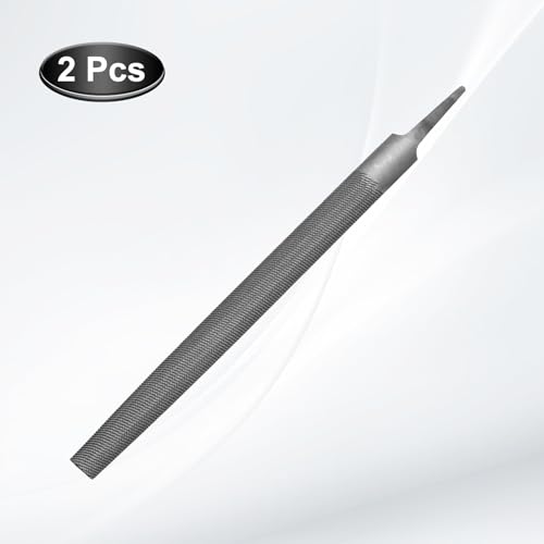 HARFINGTON 8" Half Round Medium Cut File Double Cut Teeth without Handle - size: 8"