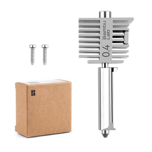 Bamboo Original A1, A1 Mini Stainless Steel Assembly Hotend Kit with 0.4mm Nozzle,High Temperature Fast Speed All Metal Heating Block Replacement for Bambu Lab A1 Series 3D Printer