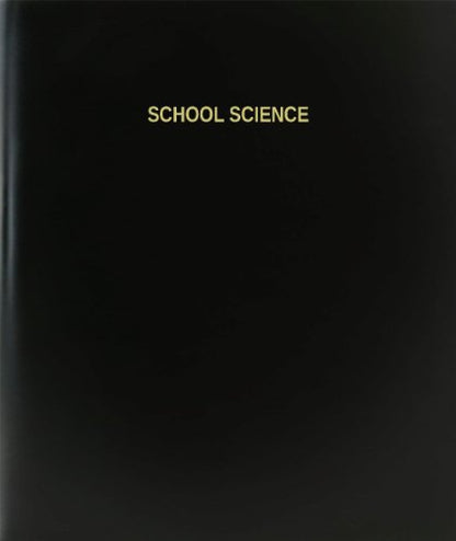 BookFactory School Science Log Book/Journal/Logbook - 120 Page, 8.5''x11'', Black Hardbound (XLog-120-7CS-A-L-Black(School Science Log Book))