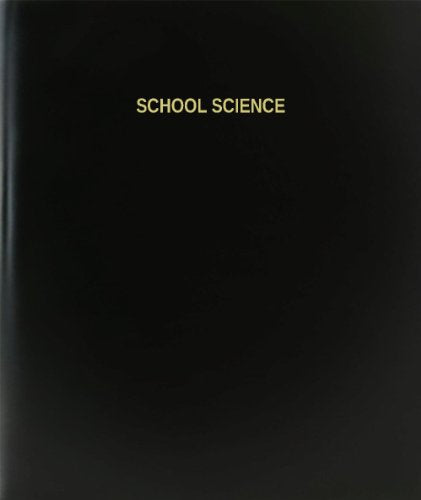 BookFactory School Science Log Book/Journal/Logbook - 120 Page, 8.5''x11'', Black Hardbound (XLog-120-7CS-A-L-Black(School Science Log Book))