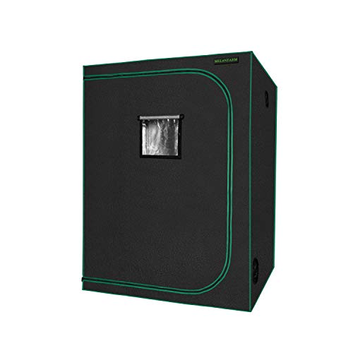 57"x57"x80'' Grow Tent, High Reflective 600D Diamond Mylar Canvas with Observation Window and Floor Tray for Hydroponic Indoor Plant Growing - size: 57"x57"x80''