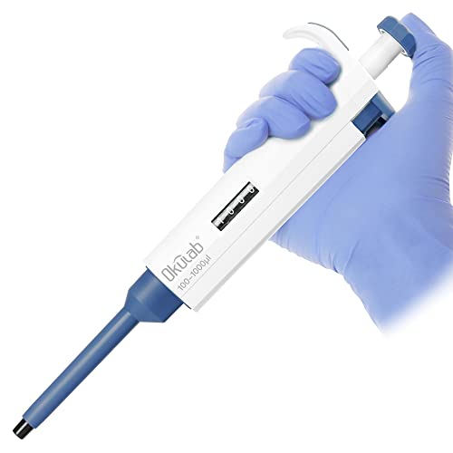 100-1000μl Pipette, Single-Channel Micropipette, High-Accurate, Manual Adjustable Mechanical Pipette, Variable Volume, Autoclavable, TPMP1000A1 - style: 100-1000μl