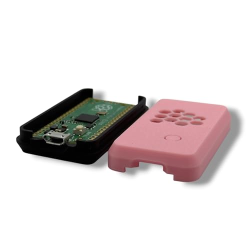 Protective Case Compatible with Raspberry Pi Pico Boards – Micro-USB Access & Passive Ventilation, Snap Case, Wire Access,Plastic (Light Pink) - color: Light Pink