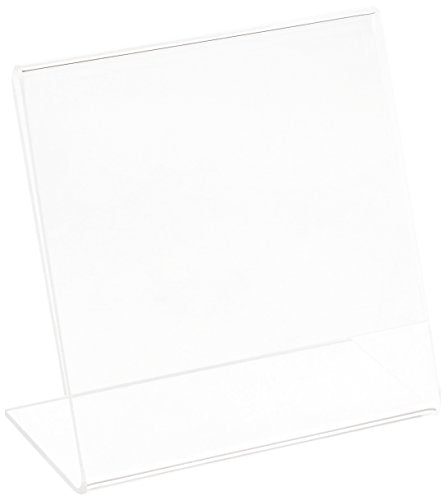 Azar Displays 112728 5" W x 5" H L-Shaped Sign Holder-10PK, clear - size: 5 in W x H Square