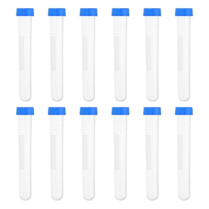 PATIKIL 15ML Plastic Centrifuge Tubes, 20 Pcs Round Bottom Centrifuge Tube with Blue Screw Caps and Graduated Marks Writing Area for Laboratory Liquid - color: Blue