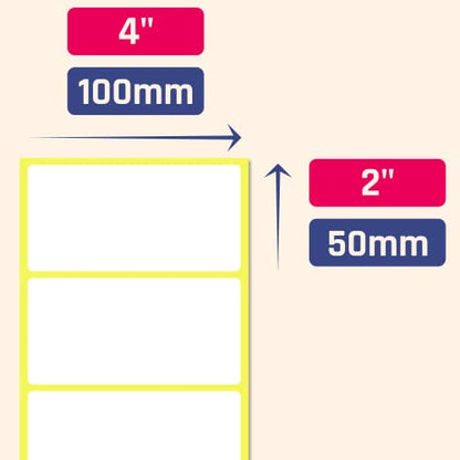4" x 2", Labels Stickers for Storage Bins - Matte White (800 Pack) - size: 800 Pack