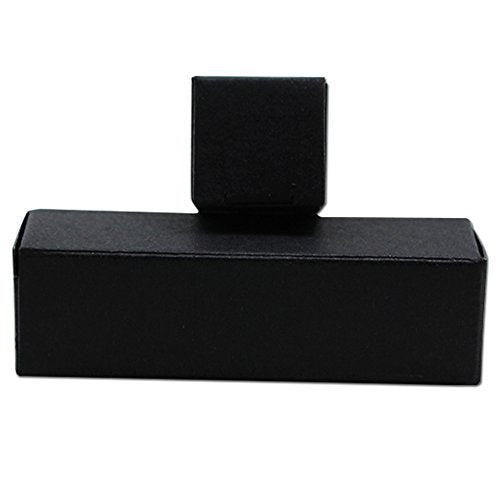 50 Pack Mini 0.78x0.78x3.34 inch Rectangle Black Boxes Kraft Paper DIY Lipstick Beauty Accessories Essence Oil Lipstick Bottle Packaging Gift Makeup Organzier Tube Storage