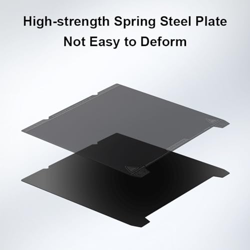 Creality Official K1 Max Build Plate Smooth Surface 315x310mm PEI Sheet Flexible Removable Spring Bed Plate for K1 Max, Ender 3 V3 Plus(Without Magnetic Base) - color: Smooth Black, size: K1 Max/Ender 3V3Plus