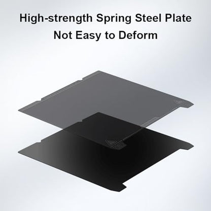 Creality Official K1 Max Build Plate Smooth Surface 315x310mm PEI Sheet Flexible Removable Spring Bed Plate for K1 Max, Ender 3 V3 Plus(Without Magnetic Base) - color: Smooth Black, size: K1 Max/Ender 3V3Plus