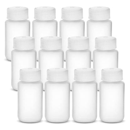 United Scientific™ Sample Bottles with Lids, Polypropylene, 60ml, 12-Pack - size: 2 oz (Pack of 12)