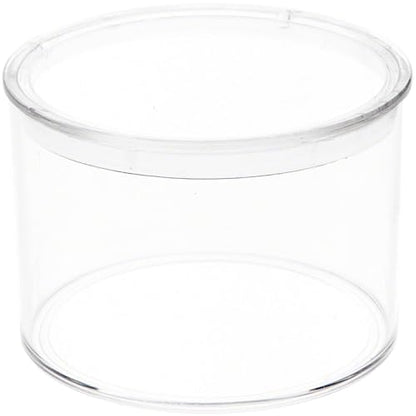 Pioneer Plastics 002C Clear Extra Small Round Plastic Container, 2" W x 1.4375" H, Pack of 4