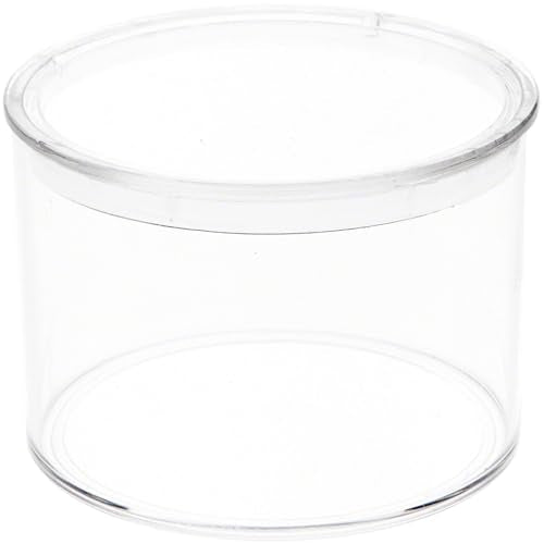 Pioneer Plastics 002C Clear Extra Small Round Plastic Container, 2" W x 1.4375" H, Pack of 4