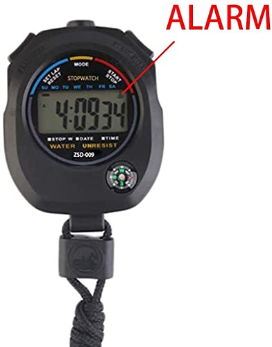 Multi-Function Electronic Digital Sport Stopwatch Timer, Large Display with Date Time and Alarm Function,Suitable for Sports Coaches Fitness Coaches and Referees (5pack) - style: 5pack